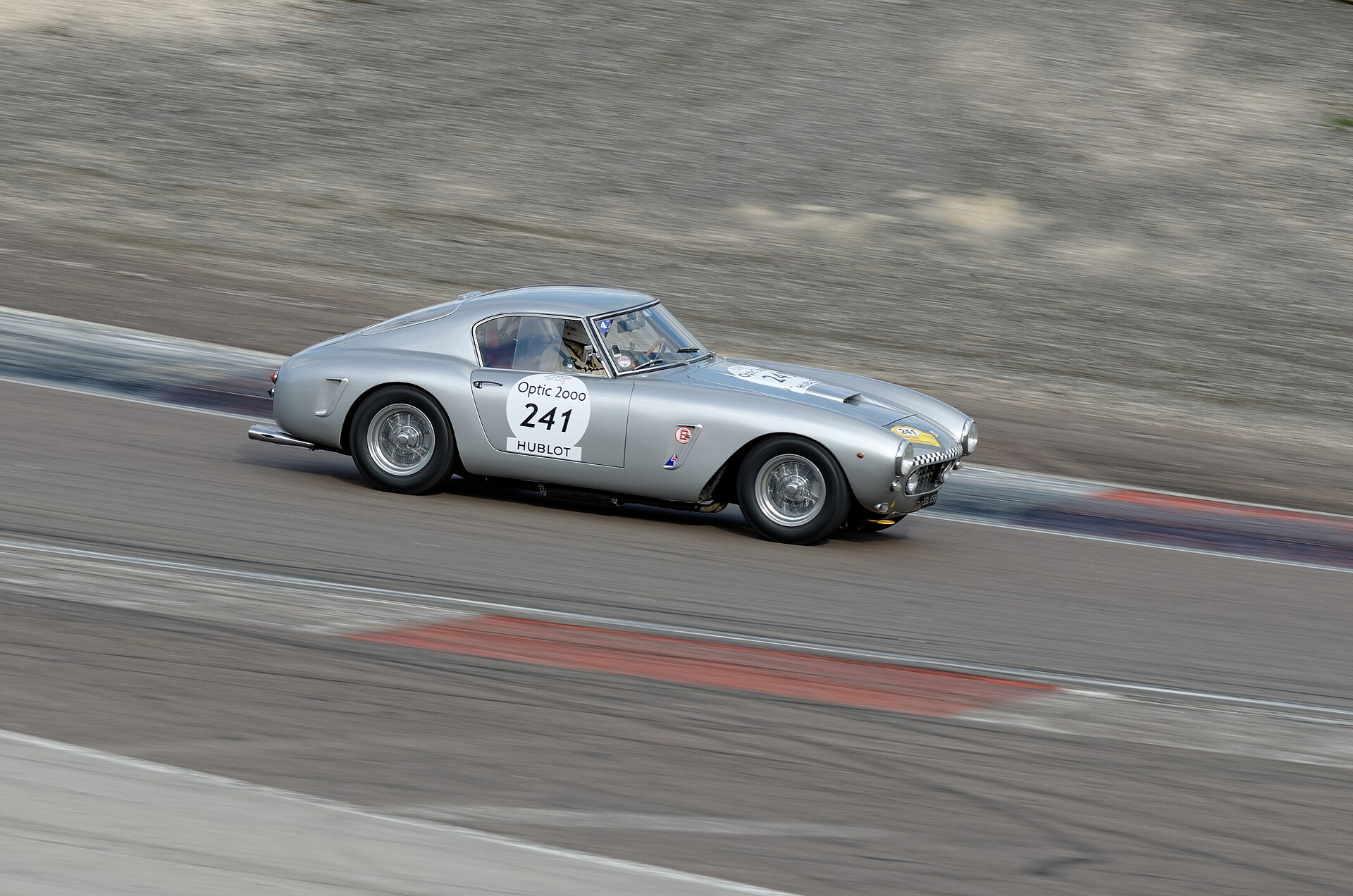 Ferrari 250 GT SWB competing in a historic circuit event